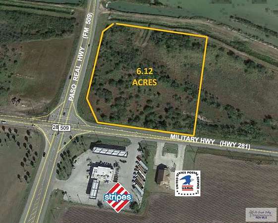 6.12 Acres of Commercial Land for Sale in Los Indios, Texas