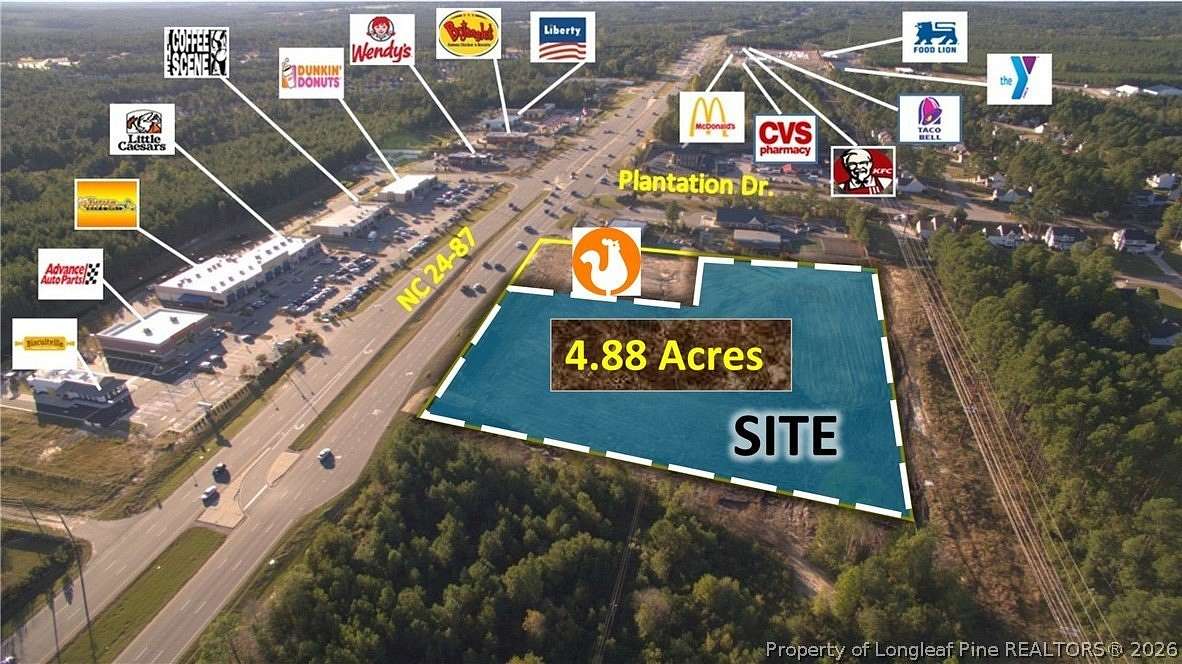 4.88 Acres of Commercial Land for Sale in Cameron, North Carolina