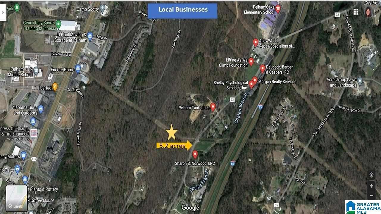 5.3 Acres of Commercial Land for Sale in Pelham, Alabama