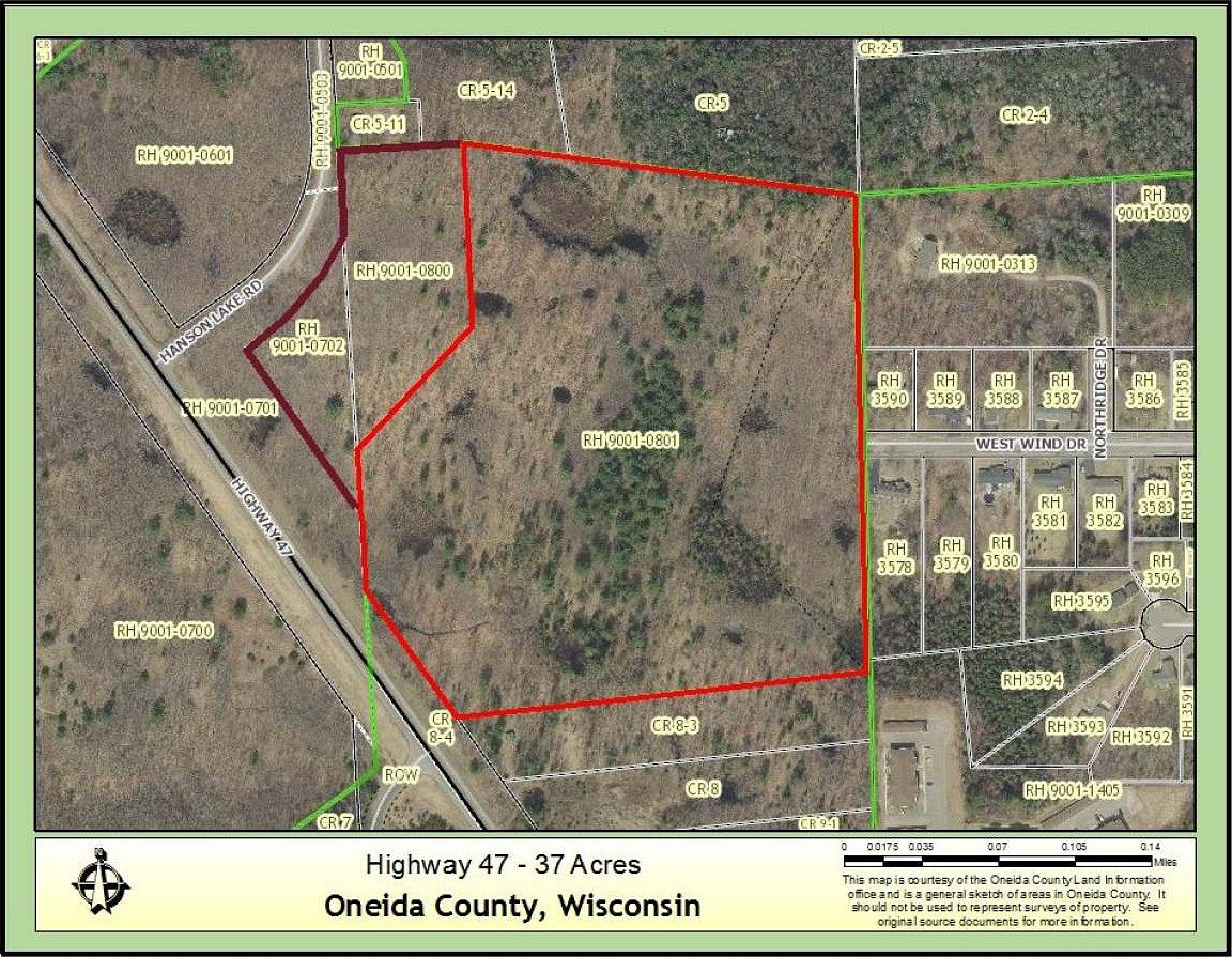37 Acres of Commercial Land for Sale in Rhinelander, Wisconsin