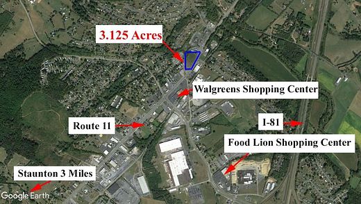3.1 Acres of Commercial Land for Sale in Verona, Virginia