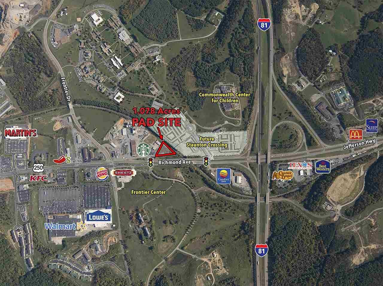 1.1 Acres of Commercial Land for Sale in Staunton, Virginia