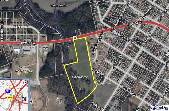 18.3 Acres of Land for Sale in Dillon, South Carolina