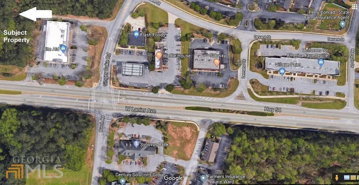7.5 Acres of Improved Commercial Land for Sale in Fayetteville, Georgia