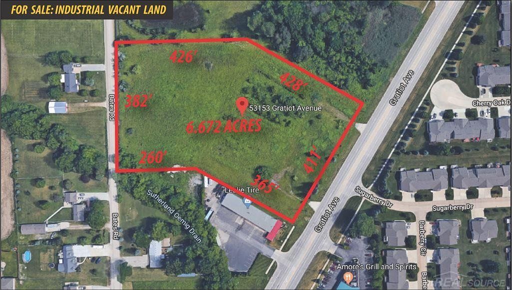 6.8 Acres of Commercial Land for Sale in Chesterfield, Michigan