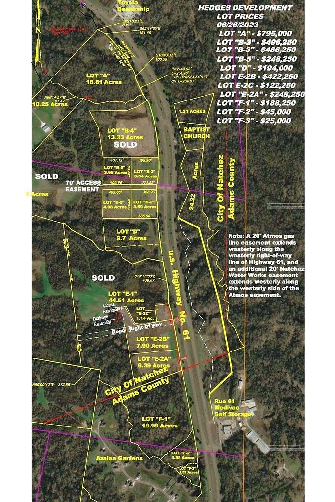 3.6 Acres of Commercial Land for Sale in Natchez, Mississippi