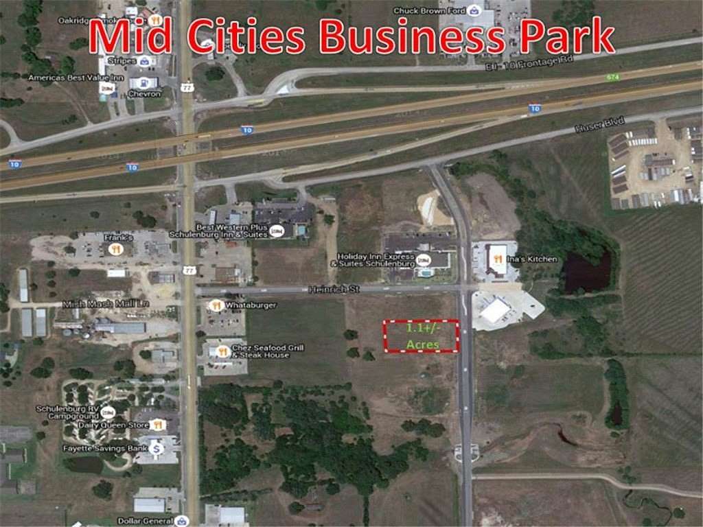 1.1 Acres of Commercial Land for Sale in Schulenburg, Texas