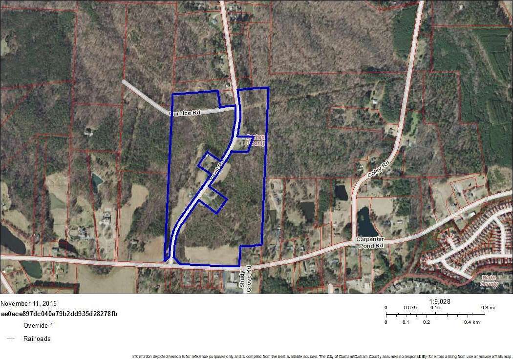 55.3 Acres of Land for Sale in Durham, North Carolina