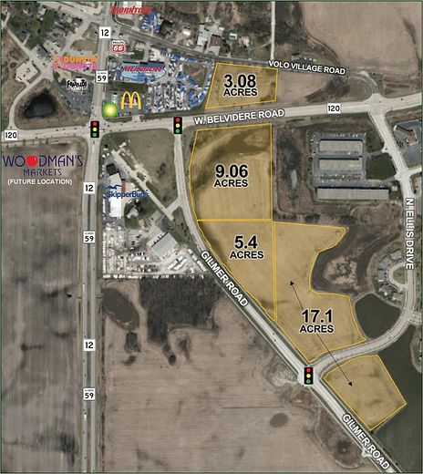 34.7 Acres of Commercial Land for Sale in Volo, Illinois