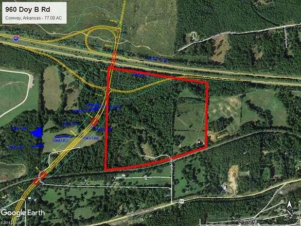 77 Acres of Land for Sale in Conway, Arkansas