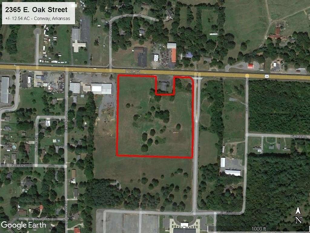 12.5 Acres of Commercial Land for Sale in Conway, Arkansas