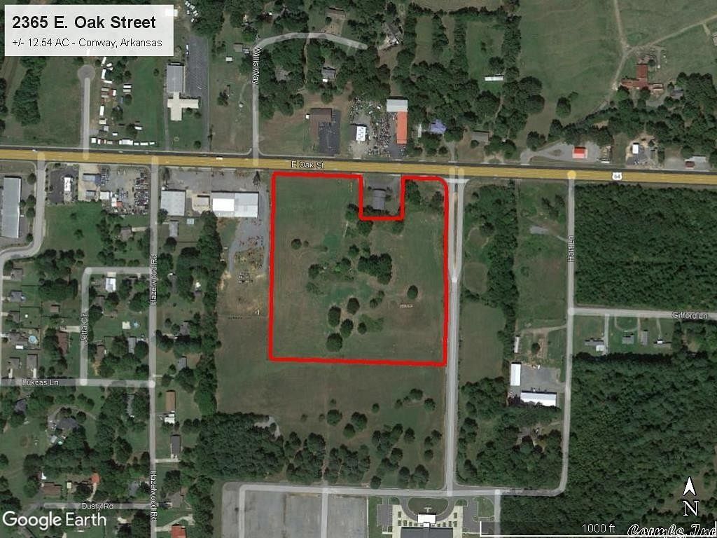 12.5 Acres of Commercial Land for Sale in Conway, Arkansas