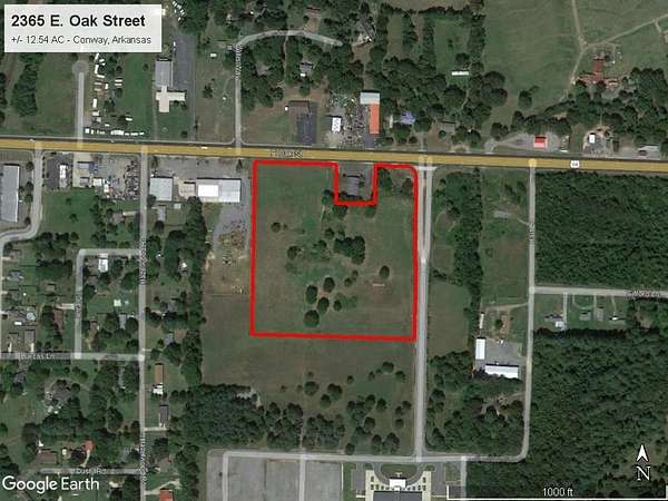 12.5 Acres of Commercial Land for Sale in Conway, Arkansas