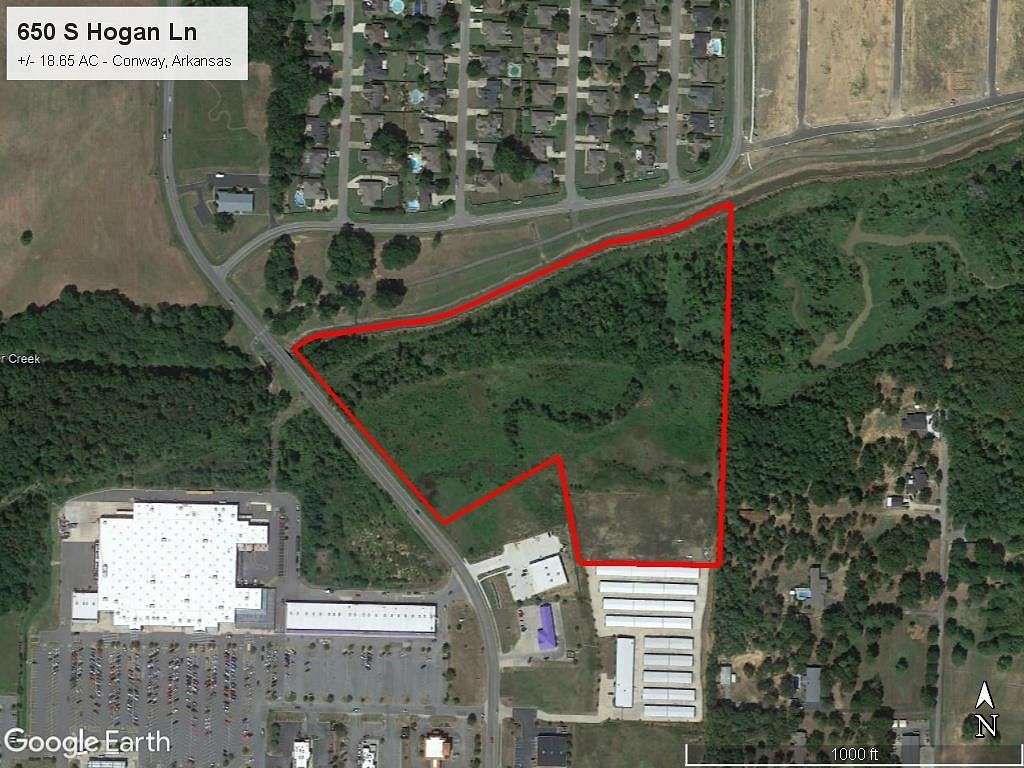 18.7 Acres of Mixed-Use Land for Sale in Conway, Arkansas