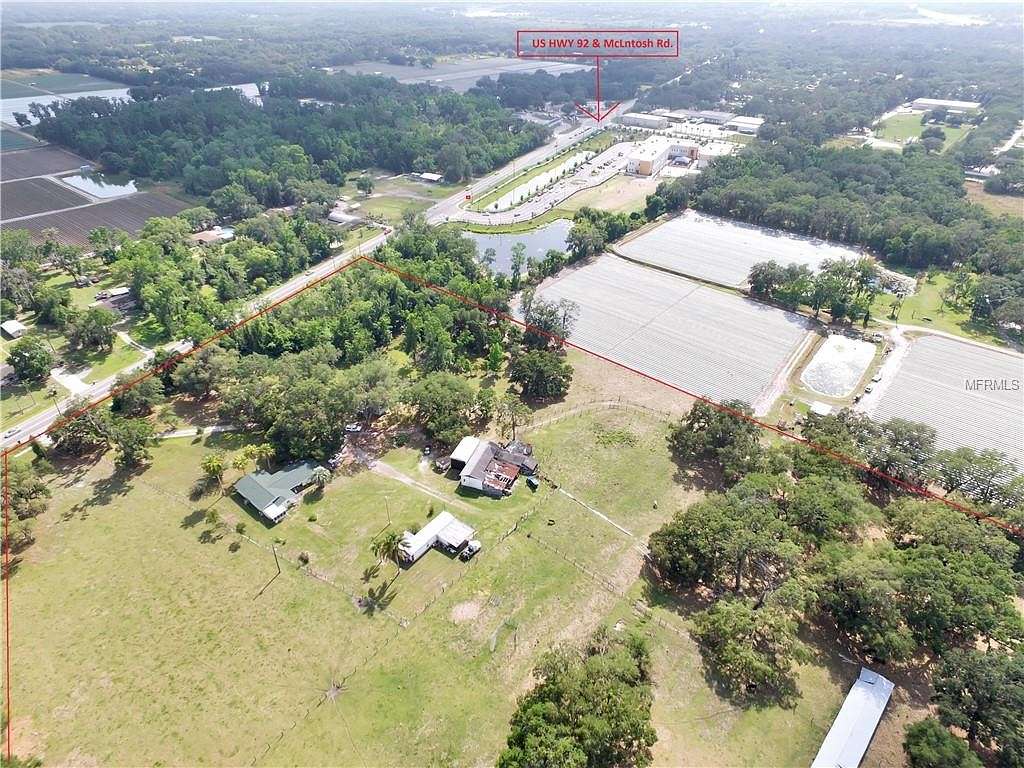 13.4 Acres of Improved Land for Sale in Dover, Florida