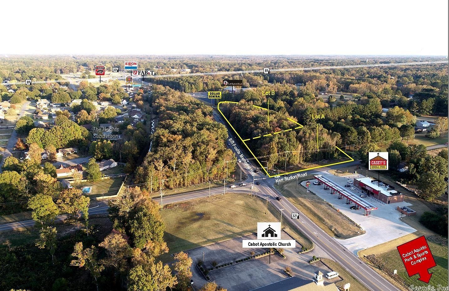 1.8 Acres of Commercial Land for Sale in Cabot, Arkansas