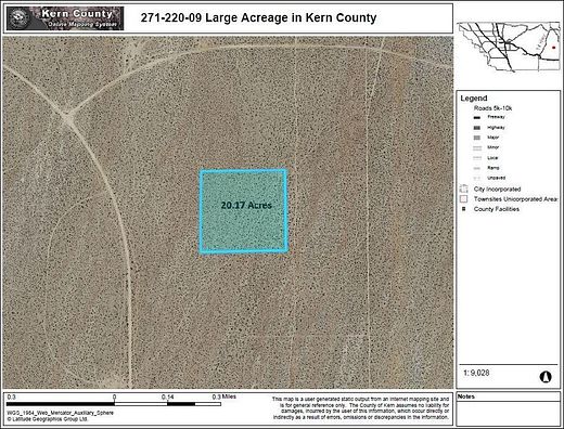 19.8 Acres of Recreational Land for Sale in California City, California