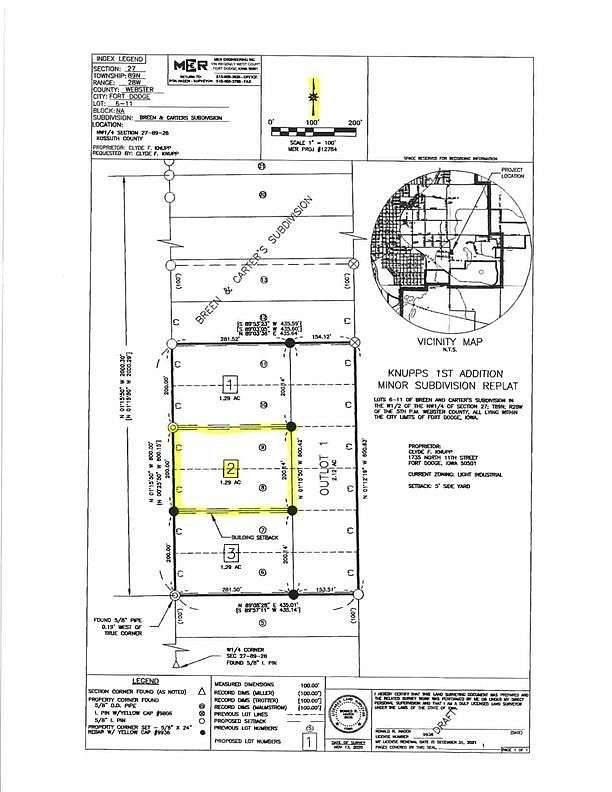 1.29 Acres of Commercial Land for Sale in Fort Dodge, Iowa