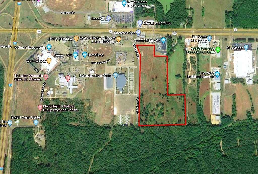 48 Acres of Commercial Land for Sale in Batesville, Mississippi