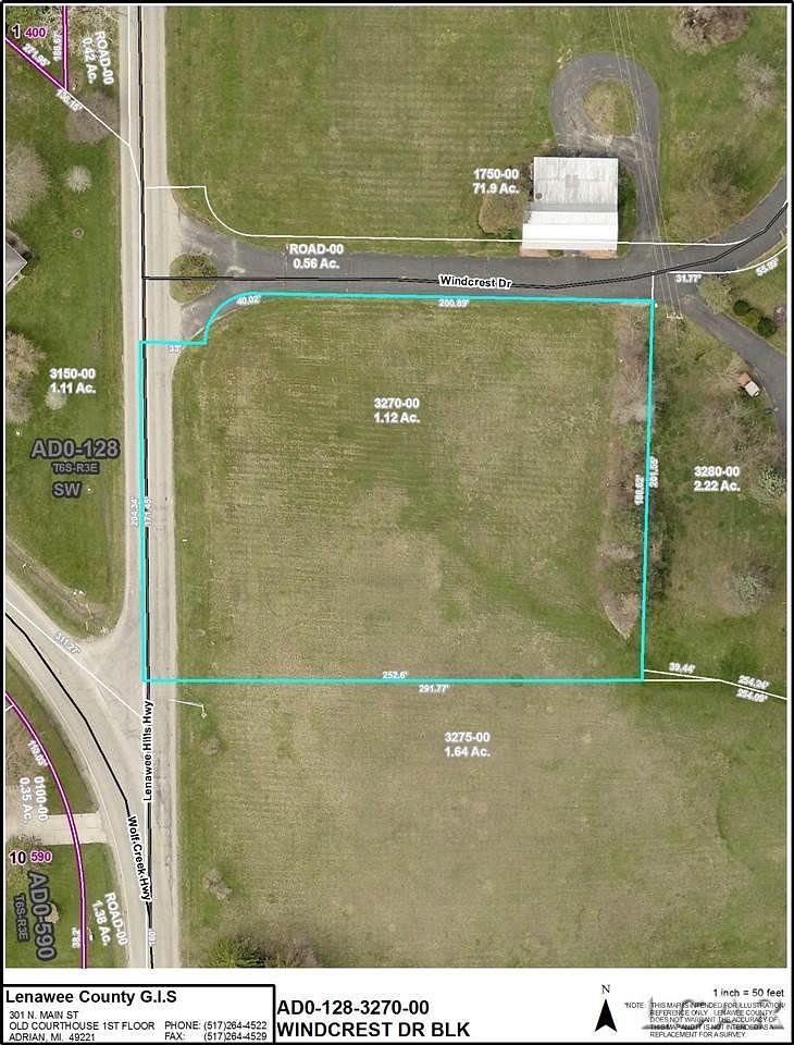 1.26 Acres of Residential Land for Sale in Adrian, Michigan