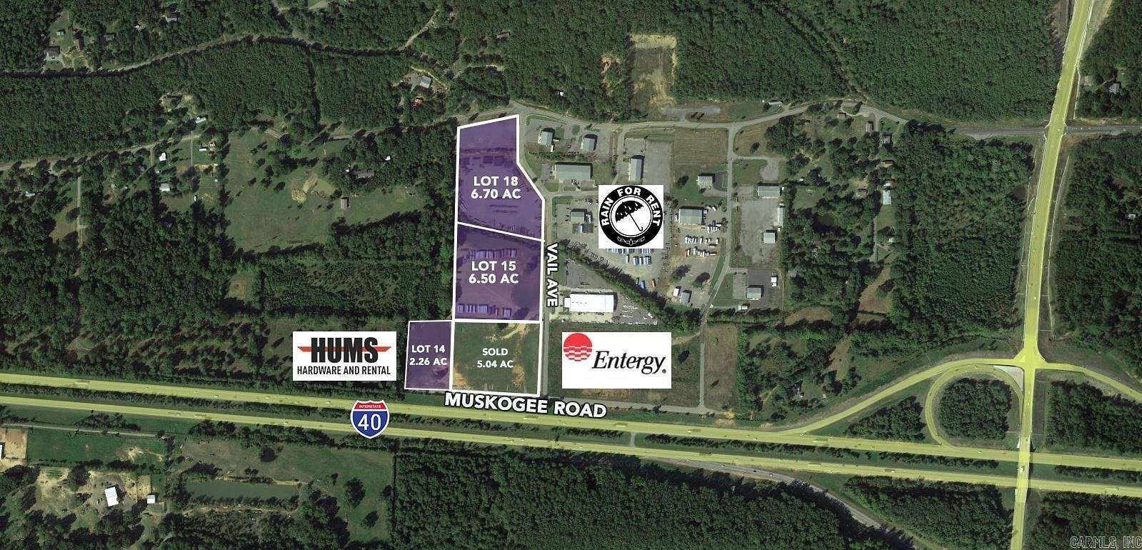 15.5 Acres of Commercial Land for Sale in Conway, Arkansas