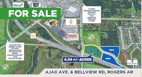 4.3 Acres of Commercial Land for Sale in Rogers, Arkansas