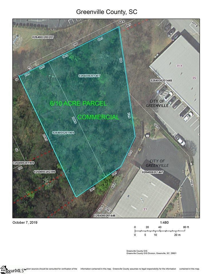 0.59 Acres of Commercial Land for Sale in Greenville, South Carolina