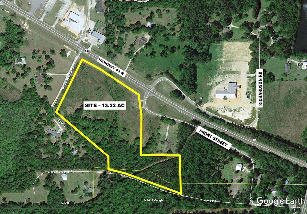 13.2 Acres of Commercial Land for Sale in Picayune, Mississippi