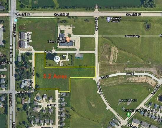 5.2 Acres of Commercial Land for Sale in Cedar Falls, Iowa