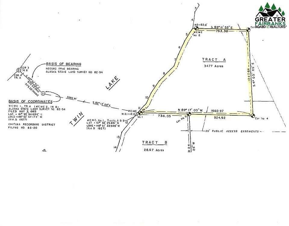 34.8 Acres of Land for Sale in Copper Center, Alaska