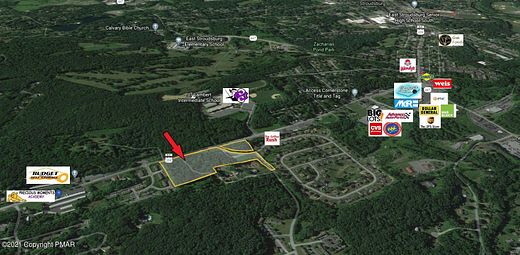 11.5 Acres of Commercial Land for Sale in East Stroudsburg, Pennsylvania