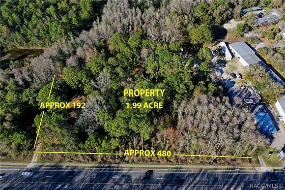 1.99 Acres of Commercial Land for Sale in Crystal River, Florida