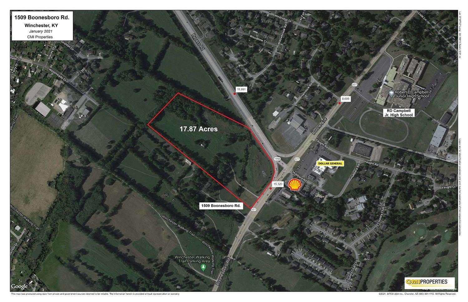 17.87 Acres of Land for Sale in Winchester, Kentucky