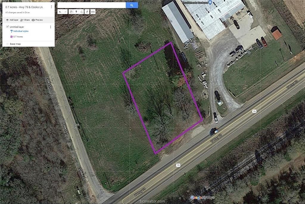 0.7 Acres of Commercial Land for Sale in Franklin, Texas