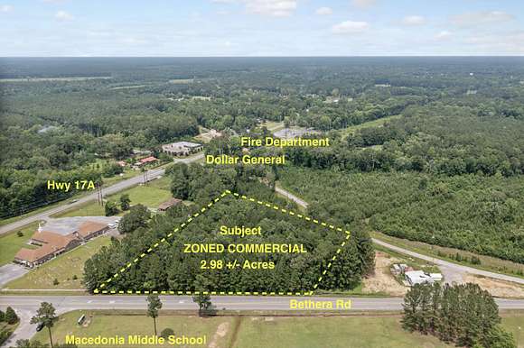 3 Acres of Commercial Land for Sale in Bonneau, South Carolina