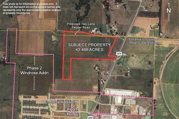 43.5 Acres of Agricultural Land for Sale in Pilot Point, Texas
