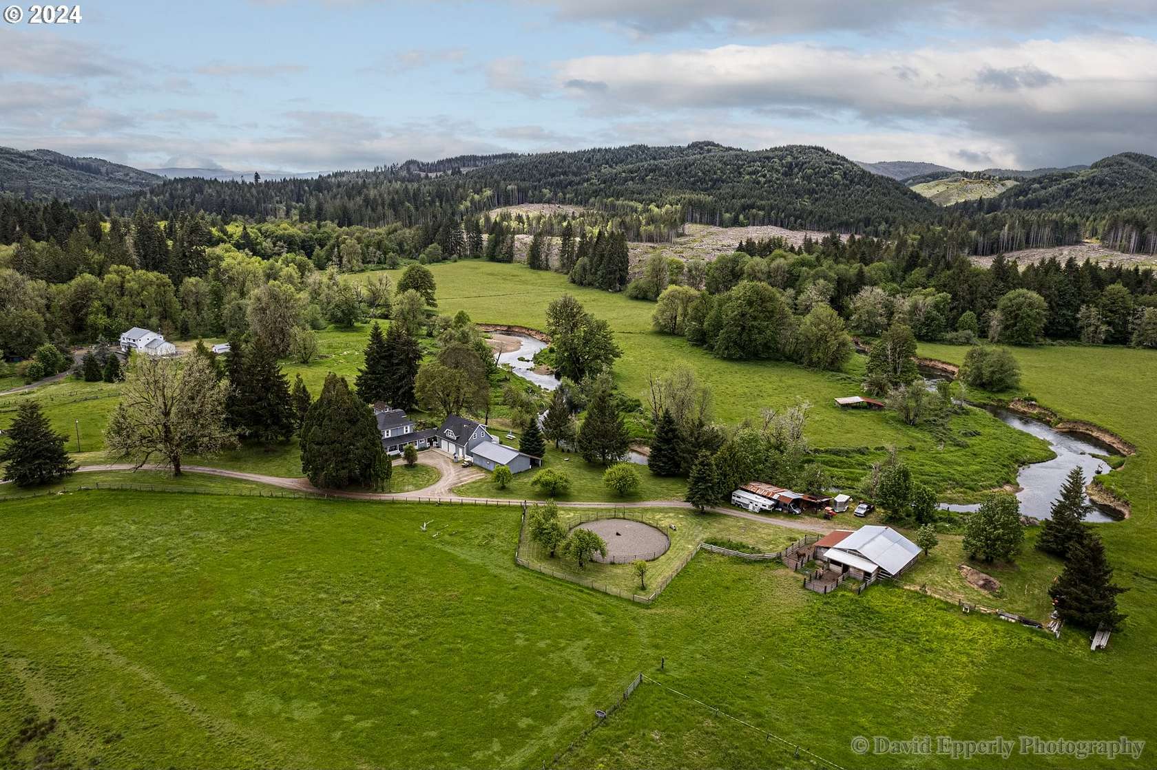 58.22 Acres of Agricultural Land with Home for Sale in Vernonia, Oregon