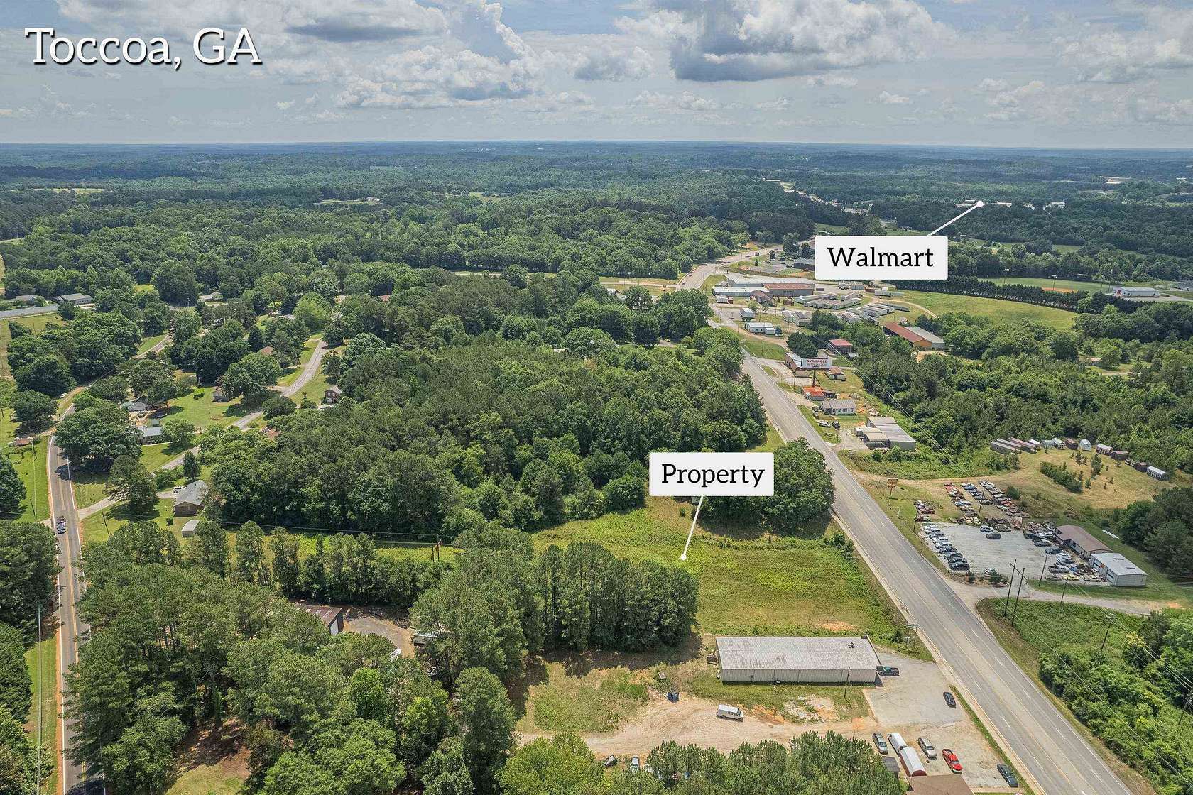 7.5 Acres of Improved Commercial Land for Sale in Toccoa, Georgia