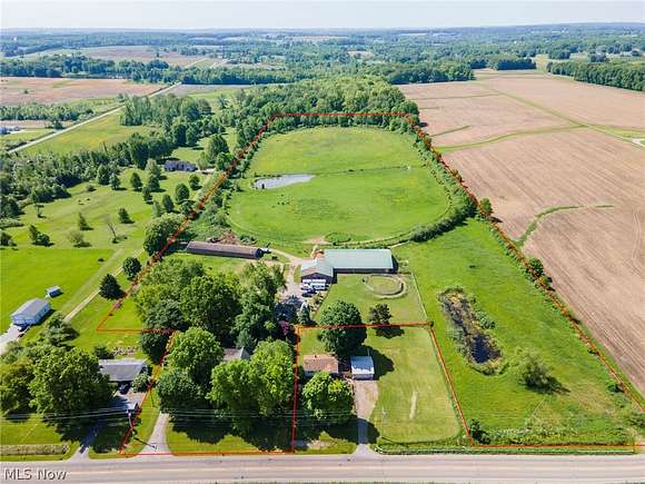 22.883 Acres of Agricultural Land with Home for Sale in Canfield, Ohio