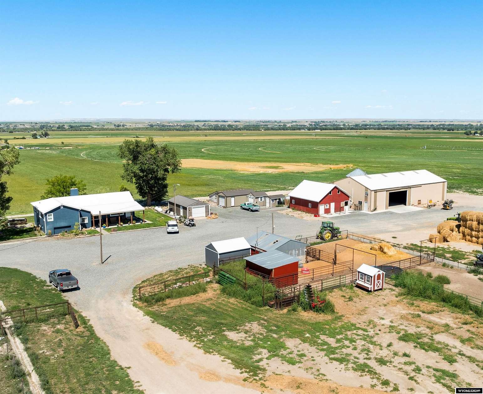 9.38 Acres of Land with Home for Sale in Torrington, Wyoming