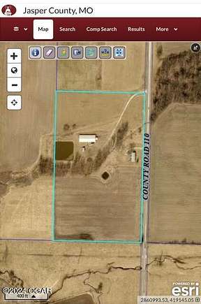 24 Acres of Agricultural Land with Home for Sale in Jasper, Missouri
