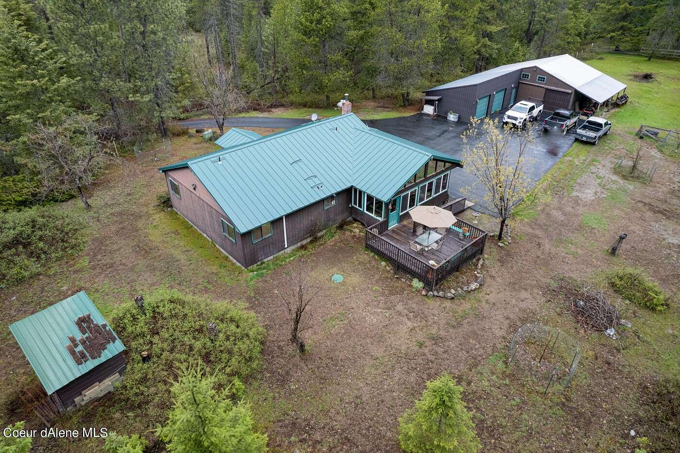 10.12 Acres of Land with Home for Sale in Spirit Lake, Idaho
