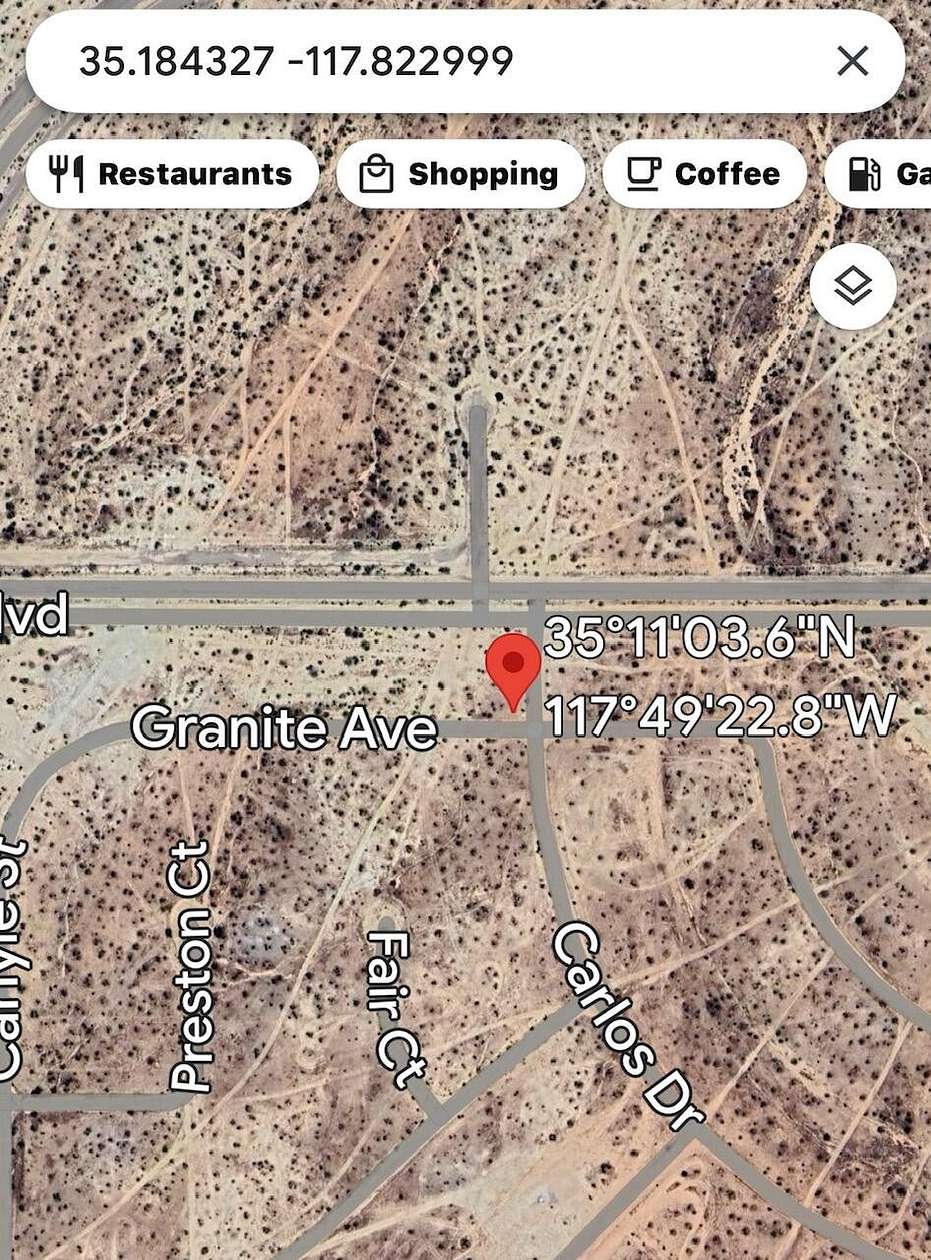 0.167 Acres of Residential Land for Sale in California City, California