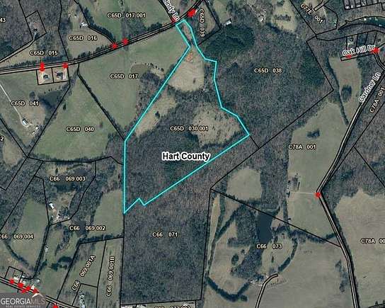 45.6 Acres of Agricultural Land for Sale in Hartwell, Georgia
