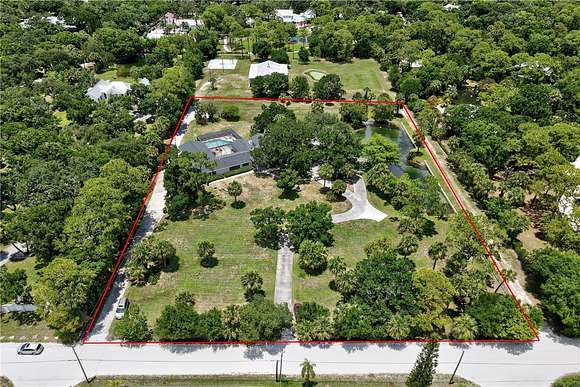 3 Acres of Residential Land with Home for Sale in Vero Beach, Florida