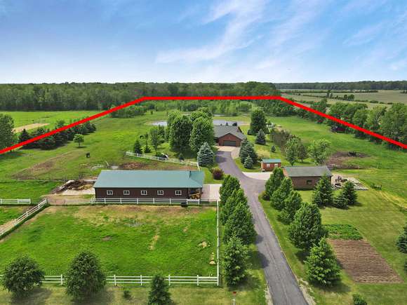 14.3 Acres of Land with Home for Sale in Bonduel, Wisconsin