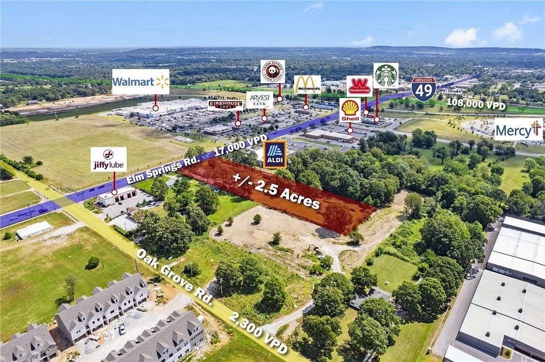 2.55 Acres of Land for Sale in Springdale, Arkansas