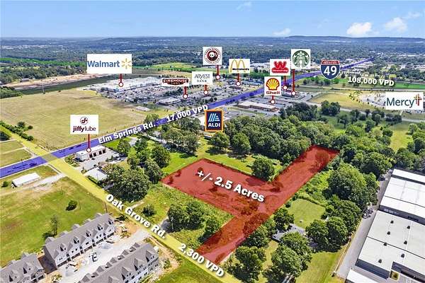 2.5 Acres of Land for Sale in Springdale, Arkansas