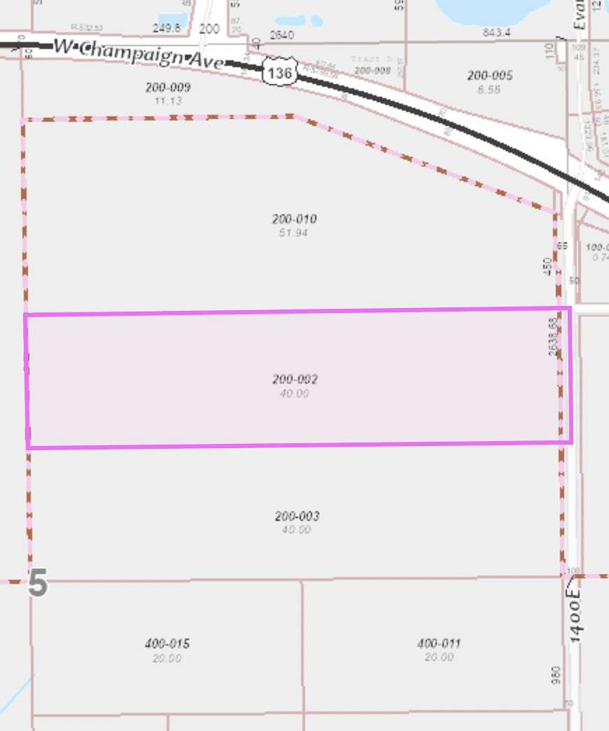 40 Acres of Commercial Land for Sale in Rantoul, Illinois