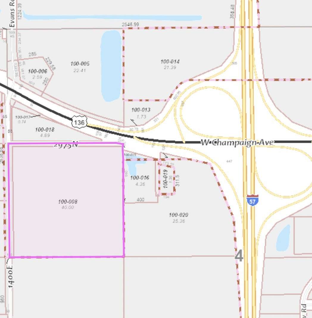 40 Acres of Commercial Land for Sale in Rantoul, Illinois
